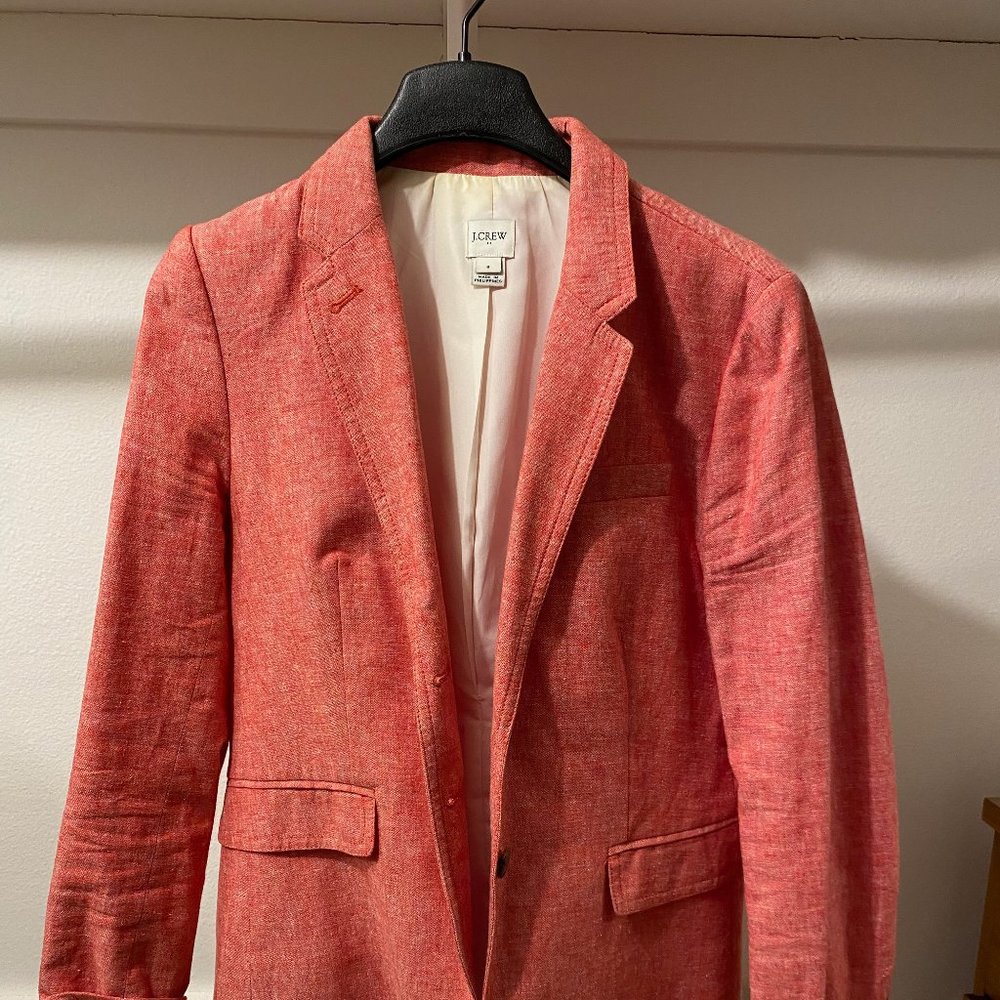 Red Linen blend blazer